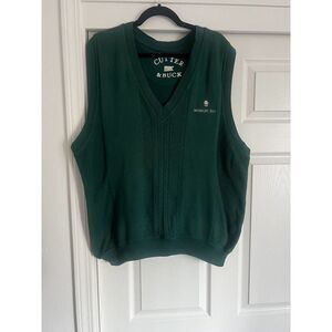 Cutter & Buck 100% Cotton USA Made Knit Sweater Vest Mens Size XL M Mission Inn